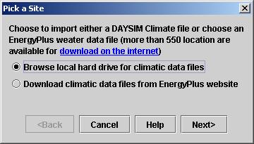 under which you want to stores the raw weather data files for your Daysim projects 4.