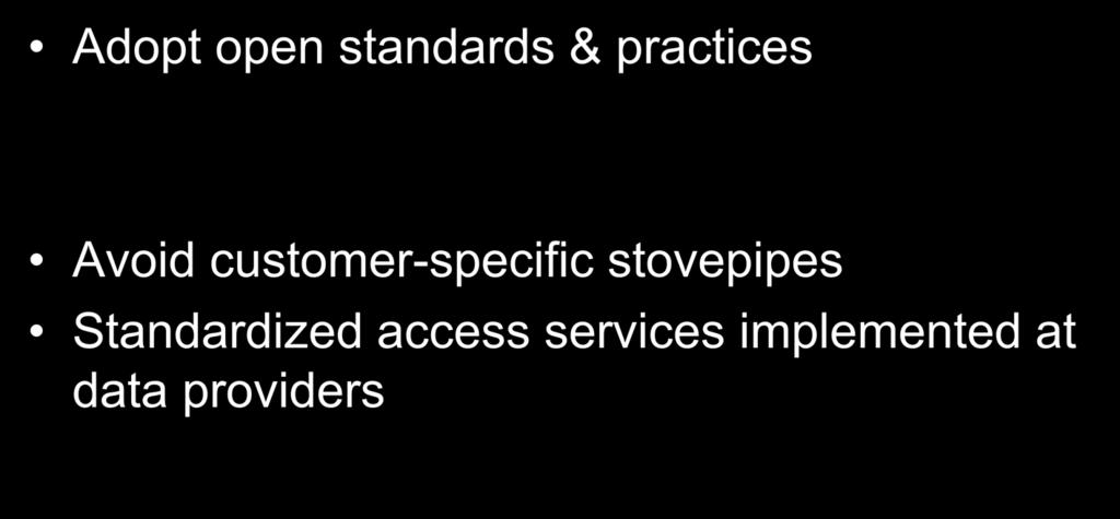IOOS Core Principles Adopt open standards &