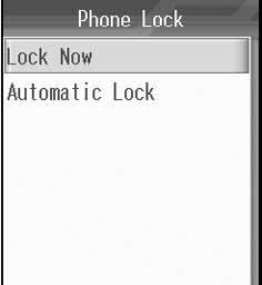 Locking the Phone Immeditely c y (Settings) y "Security" y Enter the Security Code y "Phone Lock" Self Mode b "Lock Now" y Enter the Unlock Code The Phone Lock screen opens nd Phone Lock is ctivted.