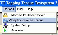 Display Reverse Torque Display Reverse Torque Display Reverse Torque If "Display Reverse Torque" is active, the return travel values are transferred from the machine as well.