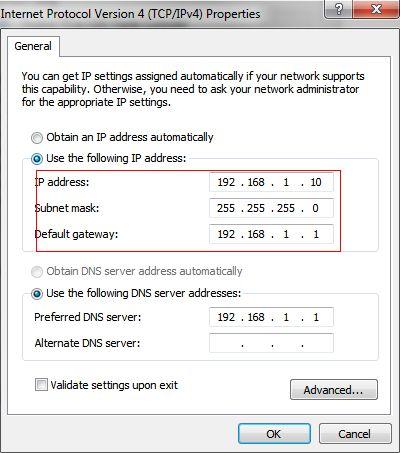 7.1.2 Assign An IP Address via Browser If the network segment of the computer and that of the camera are different, please follow the steps to change the IP address: Step1: Change the IP address of
