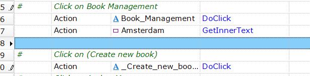 In this case that will correctly locate the Edit link for the book Amsterdam. Now that we have the correct item identified, click on the Learn button to the right of the Test XPath button.