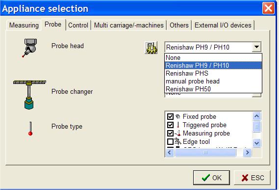 o CmConfig, Probe, Probe head New selection list for defining the probe head displayed in the 3D graphic window. o CmConfig, Help [F1] The configuration help can now be called up directly over [F1].