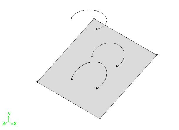 CREATING THE GEOMETRY Specifying the Projection Direction GAMBIT provides two options for specifying the direction in which the edges are to be projected: Closest distance Direction If you specify