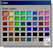 - Select the White Square in the lower right corner of the Basic Colors.