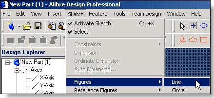 Start the Profile Sketch. From the Top Text Menu - Select Sketch > Activate Sketch.