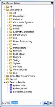 The Power of Transformation Using Spatial ETL 100 s of Transformers - Categorized Browse