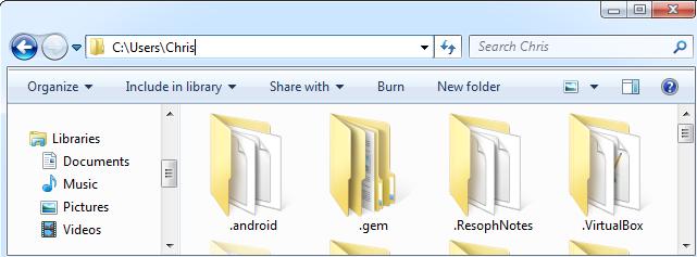 properties on a file or directory to