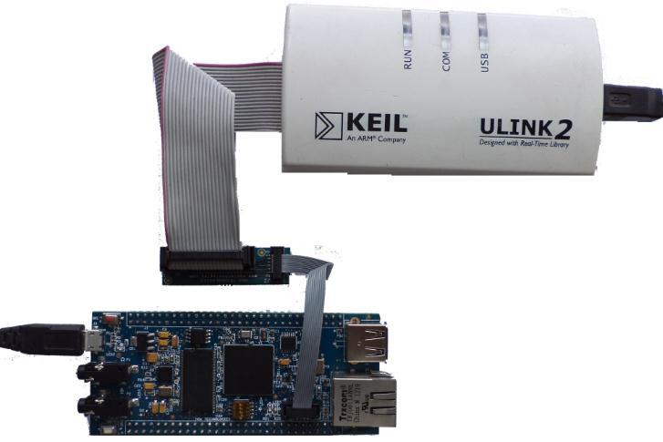 Please refer keil knowledgebase article for connecting ULINK-ME 10-pin ribbon cable to NGX Xplorer++. Fig. 4 1.