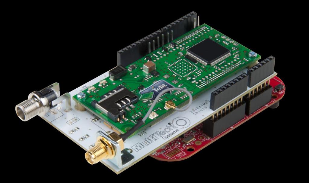 19 SocketModem Shield HSPA+ Arduino Shield Features Only Arduino Shield with full PTCRB certification and AT&T approval HSPA+ cellular performance utilizing the Telit HE910 module Frequency