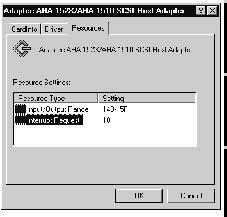 4. Click on the scsi card name and then click on the Properties button. 5.
