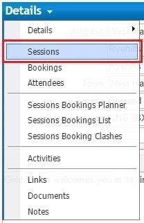 From here, you can view how many places there are per Session, how many are booked and available. By default, Gold-Vision will set the Sessions Start and Finish Times to the times of the Event.