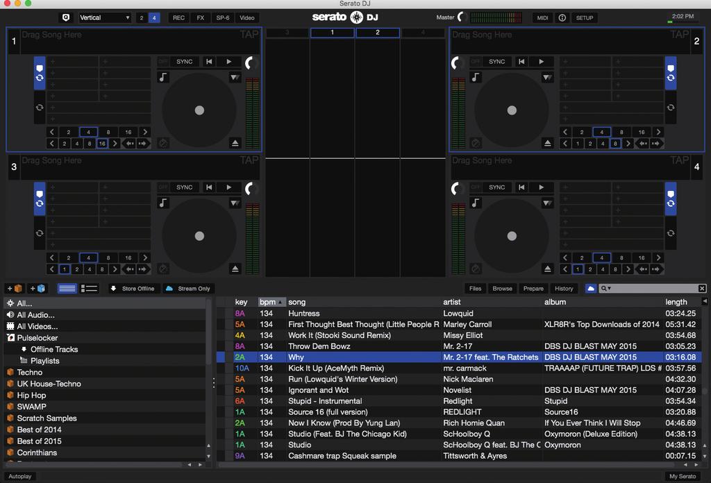 Using Serato DJ This document explains basic use of Serato DJ. For details on the functions and use of the software, refer to the Serato DJ software manual.