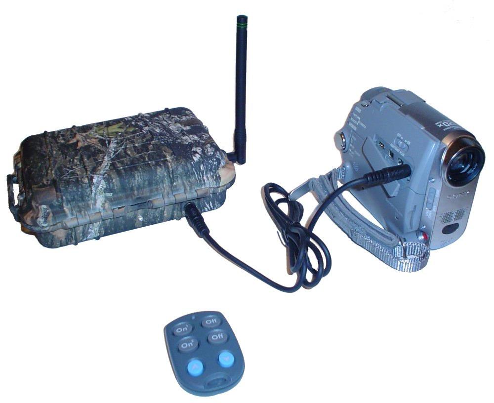 Wireless commands to power on your camcorder and start recording can be sent via the included handheld SlimFire remote control unit.