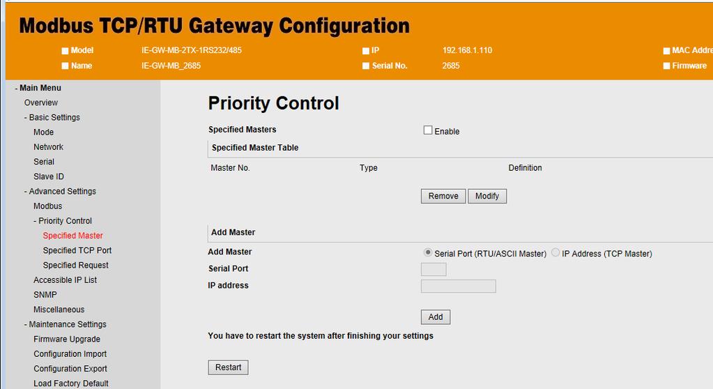 7.1.2.2 Advanced Settings Priority Control By using Priority Control emergency requests can be treated with higher priority.