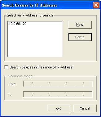 Search by MAC Address If Search by MAC Address is selected, another box will pop up as below.