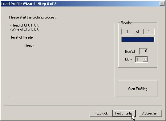 Step5: Click on Start Profiling and wait until the Ready message appears.