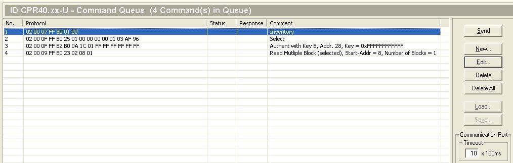 If you want to add a command to the Command Queue choose the command first and then press the button.