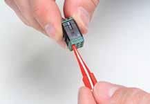 .. -0 AWG... Low Mating Force MIL-DTL-0 Hybrids - Signal/Power/ Coax/Fiber Optics HSB HDB Docking Conn./ Accessories/Install.. Fully insert wire into contact crimp pocket.