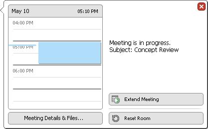 CHAPTER 2 MANAGING MEETINGS If there s more than one meeting scheduled at the same time, a list of scheduled meetings to choose from might appear. A maximum of three meetings can be displayed.