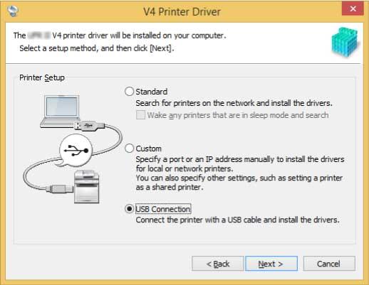 Installing the Driver 6 When the following screen appears, connect the device and computer with a USB cable turn on the device.