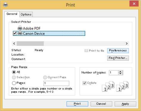 Printing 3 In the print settings screen of the driver, set