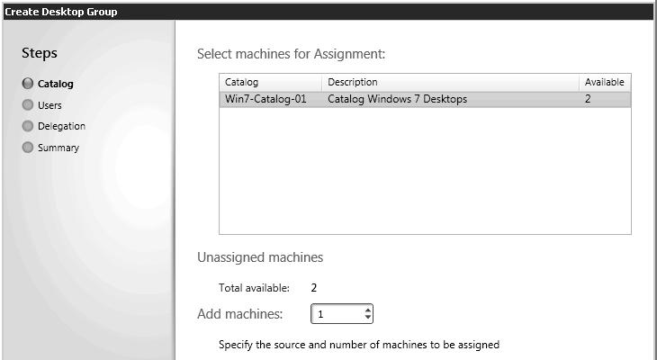 choose the number of machines to assign to the users