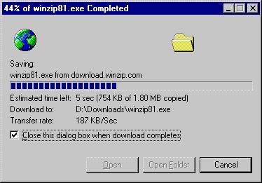 Installing Winzip With the download complete, now you need to install Winzip.