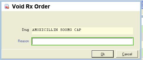 DISCONTINUE SCRIPT Click in the Reason field and type the first few letters (rel, err, dc, dupl.
