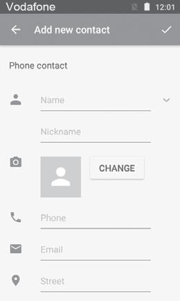Manage the synchronisation settings for different accounts. Open the contact display settings. 3.