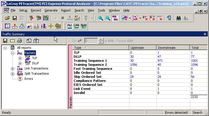 3: Traffic Summary Dialog Buttons at the top of the Traffic Summary window change the display format and enable data to be exported to email, file, or the printer.