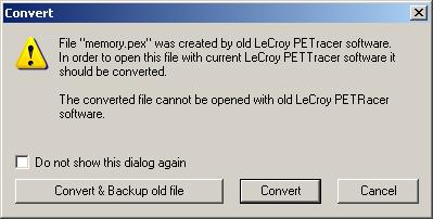Opening CATC Trace Files LeCroy Corporation Display Options Files Display Options files are created when you set display options. These files use the.