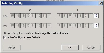 Figure 5.10: Swizzling Config Dialog When the Auto Configure Lane Swizzle is checked, it is important to configure Lane 0. You can do so by manually dragging Lane 0 to the required position.