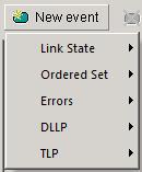 Defining Recording Rules LeCroy Corporation 1. Click and select one or more events from the menu. Selecting an event automatically places it in the Available Events area.