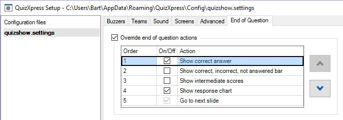Highlight the correct answer in the response chart When you do not want the correct answer to be highlighted in the chart with responses, switch off this setting.