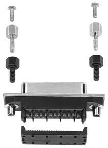 085 Centerline Miniature Ribbon Connector Systems 3 Metric Screw Lock Hardware Kit per IEEE-488 Application For Front Panel Mount Part Number 553636-2 For Rear Panel Mount Part Number 553636-3