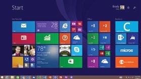 On your Start screen or any open app, move your mouse to the bottom of the screen to access the taskbar.