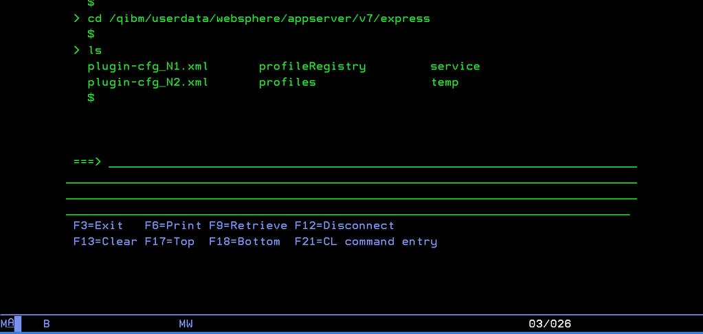 \QIBM\UserData\WebSphere\AppServer\V7\Express\profiles\Node1\config\cells\DENI701B_No de1\nodes\deni701b_node1\servers\ config\http_lb Note: rename the plug-ins after they are copied as shown in
