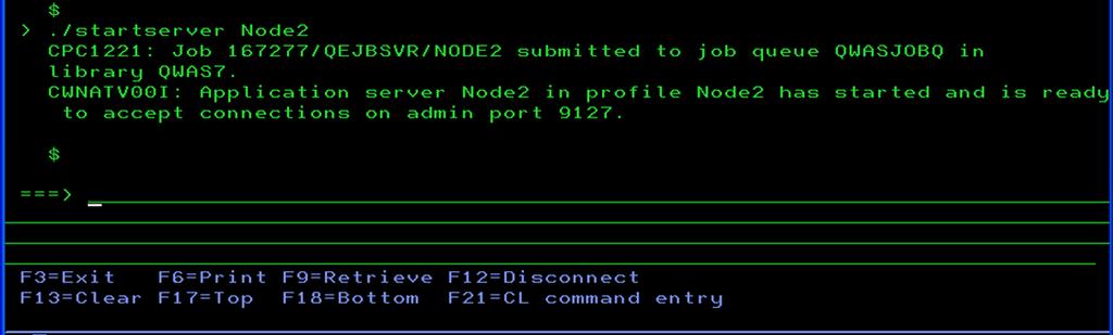Figure 6: Port number for Admin Console for Node 2 Step 2 create HTTP server Two WebSphere application servers have been created.