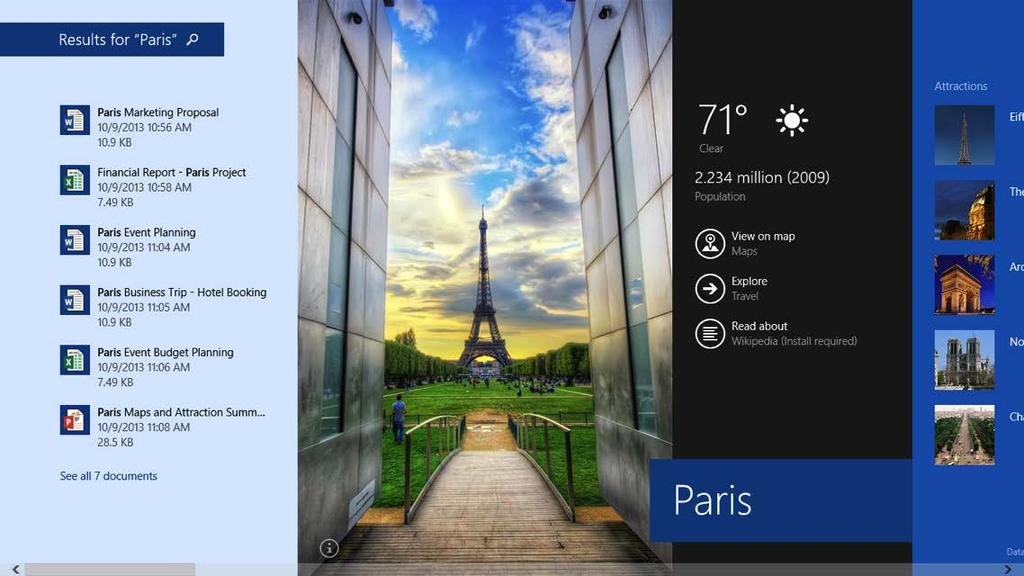 Find everything you need. Start typing anytime on the Start screen, and Bing Smart Search will help find what you re looking for on the web or on your PC in a beautiful app-like experience.