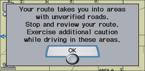 for the following situation: Your route takes you into an area that you previously set