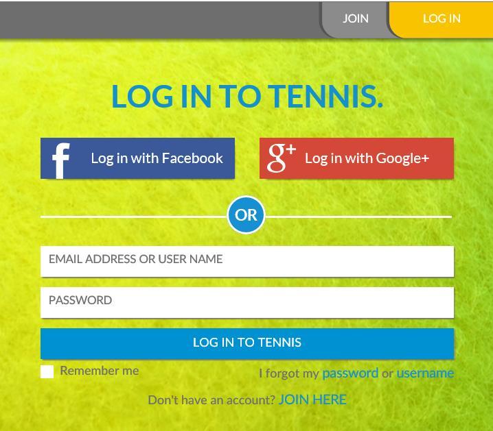 Note: For all requests to Log In or Join, MyTennis will send an email to this address asking you to Activate Your Account, which will enable you to Log In and commence: Purchase