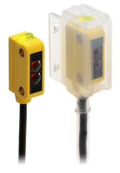 WORLD-BEAM Q2 Series Sensors Datasheet Miniature self-contained photoelectric sensors in universal housing Model Chemical- Resistant Model Bright, visible red (64 nm) light source models available