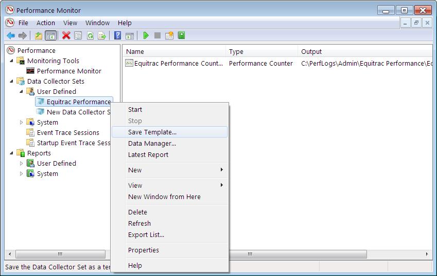 Exporting and Importing Data Collector Sets Data Collector Sets can be exported and imported between servers.