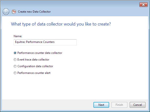 To create a Data Collector, do the following: 1 Open the Windows Performance Monitor, and right-click on the newly created Data Collector Set in the