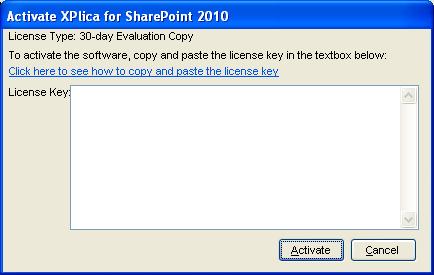 CHAPTER 1 XPlica for SharePoint 2010 Introduction 1.3 How to Activate the Software?