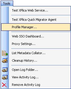 CHAPTER-3 XPlica Features 2) The Profile Manager dialog will be shown as below: 3) In order to add