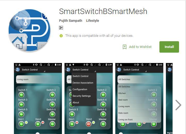 installation, you need to configure installed app to work with smart switch device, Below are the steps to configure Smart Switch App. Launch the Android application.