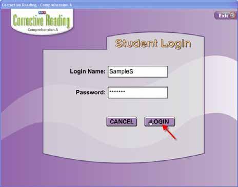 Student Login Once student usernames and passwords have been setup through the Teacher application, students can login using the information provided on the Student Login Cards.