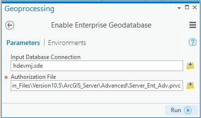 Enable as Enterprise Geodatabase Pro 2.